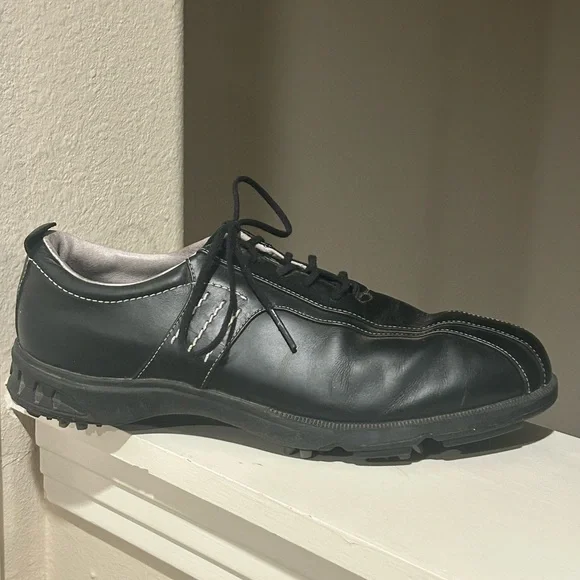 Adidas Adiprene Z-Traxion Mens Size 10 Golf Shoes Black Spikes 104399 Cleats - Picture 2 of 10